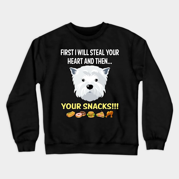 Steal Heart West Highland White Terrier 04 Crewneck Sweatshirt by blakelan128